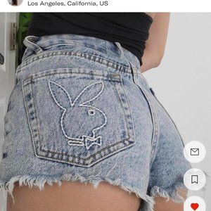 Playboy x Pacsun highrise mini-shorts.